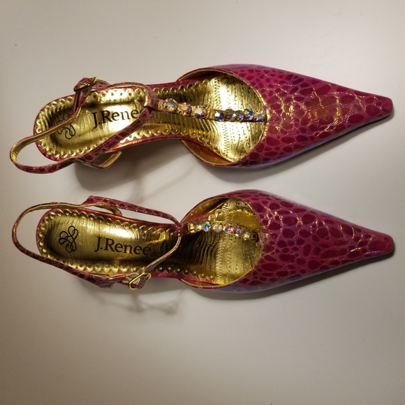 J.Renee Shoes - J. Renee (Brinda) Leather Heels Fine Crystals